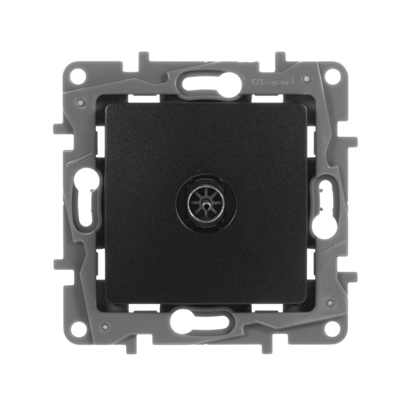 Механизм розетки TV СП Etika с топологией "звезда" 2дБ 0-2400 мГц антрацит Leg 672651