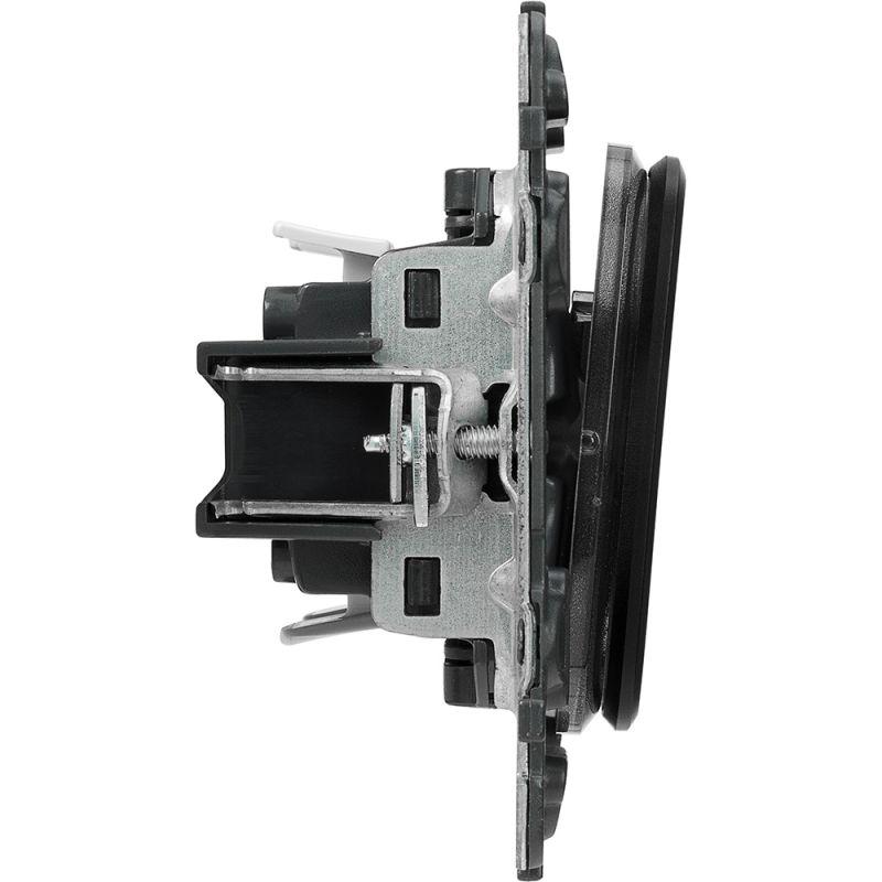 Механизм выключателя 2-кл. СП Valena Allure 10А IP20 250В с лиц. панелью безвинт. зажимы антрацит Leg 752915