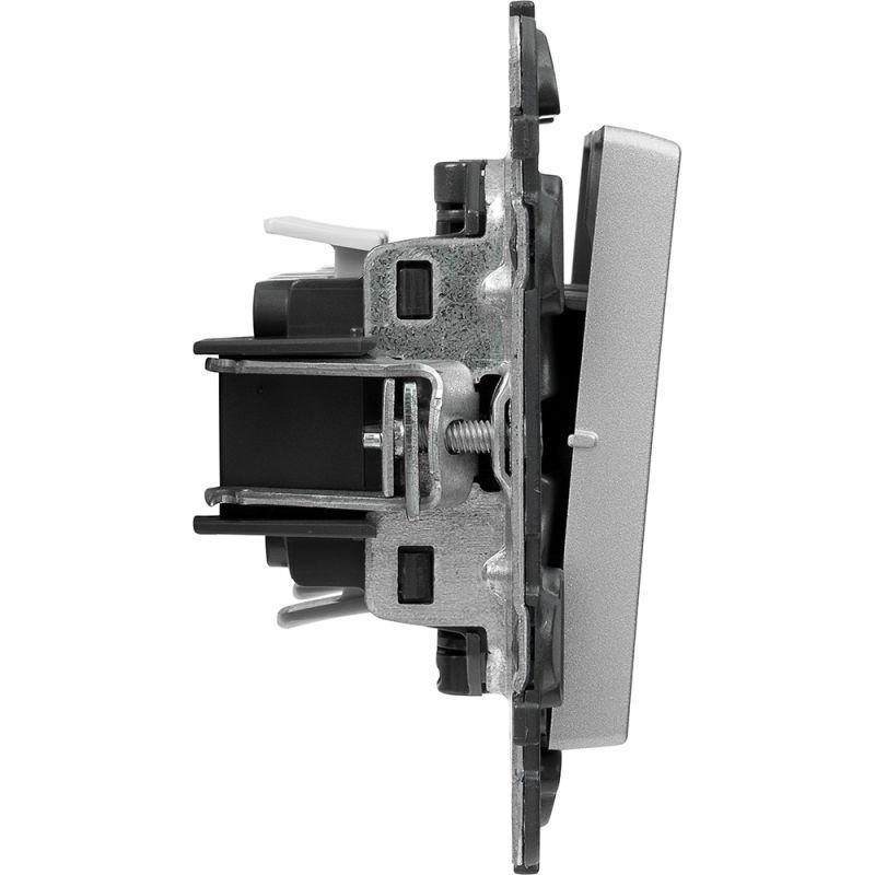 Механизм выключателя 2-кл. СП Valena Life 10А IP20 250В с лиц. панелью безвинт. зажимы алюм. Leg 752605