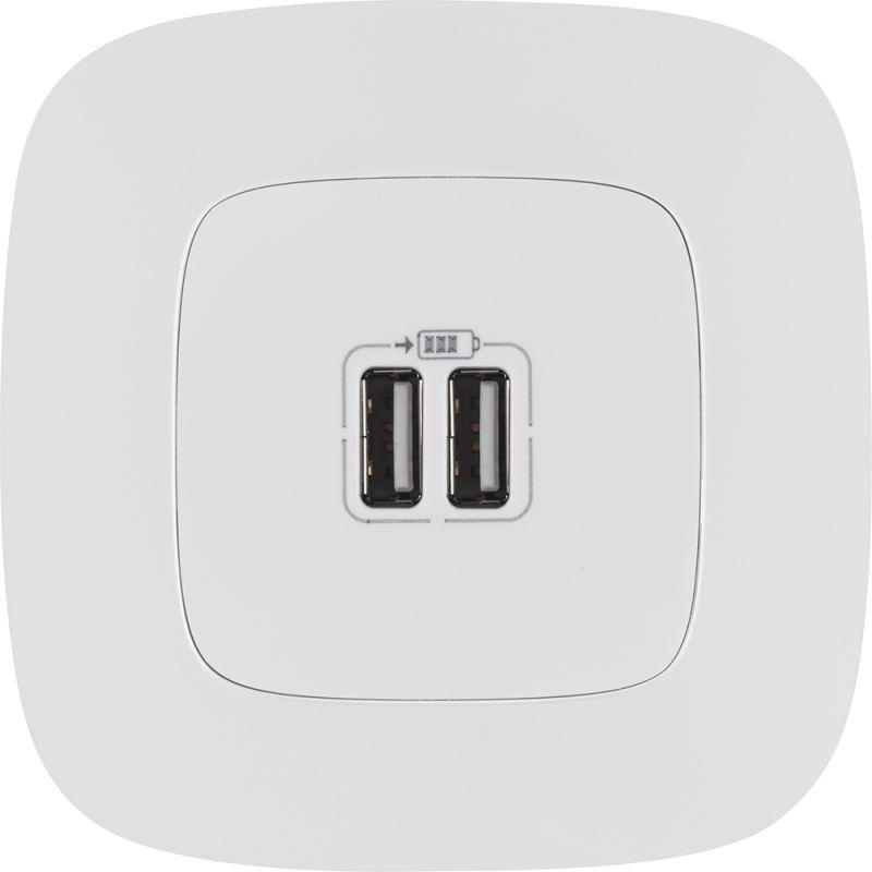 Устройство зарядное Valena Allure с 2-мя USB-разъемами 240В/5В 1500мА с лиц. панелью бел. Leg 754995