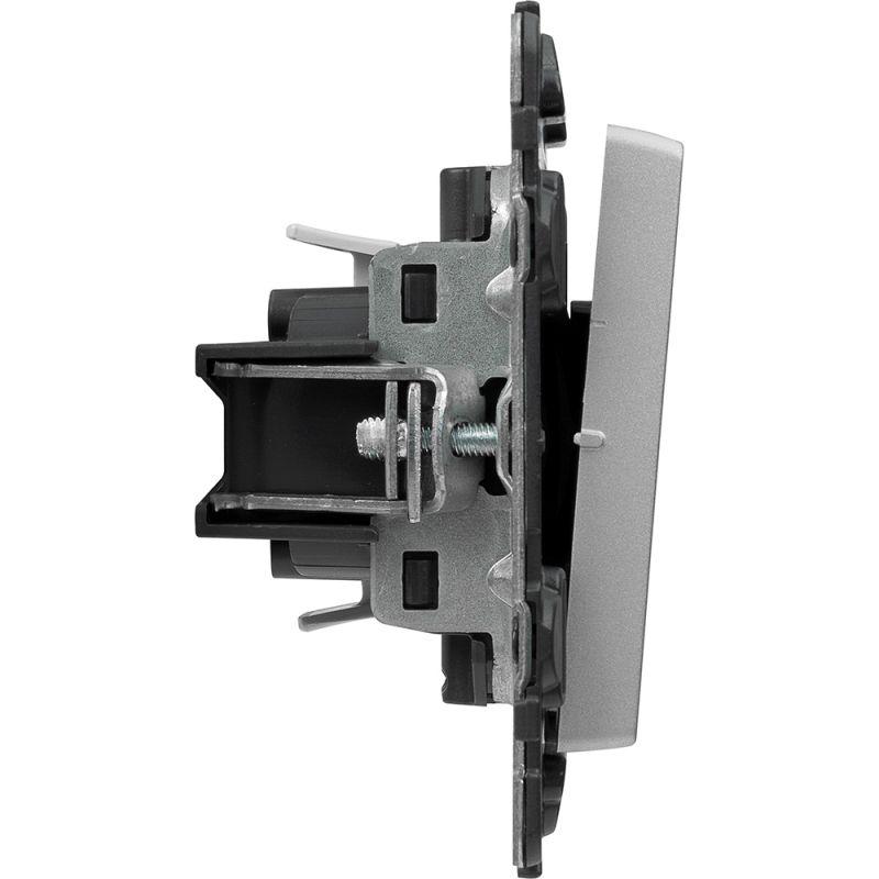 Механизм переключателя 1-кл. СП Valena Life 10А IP20 250В 10AX с лиц. панелью безвинт. зажимы алюм. Leg 752606