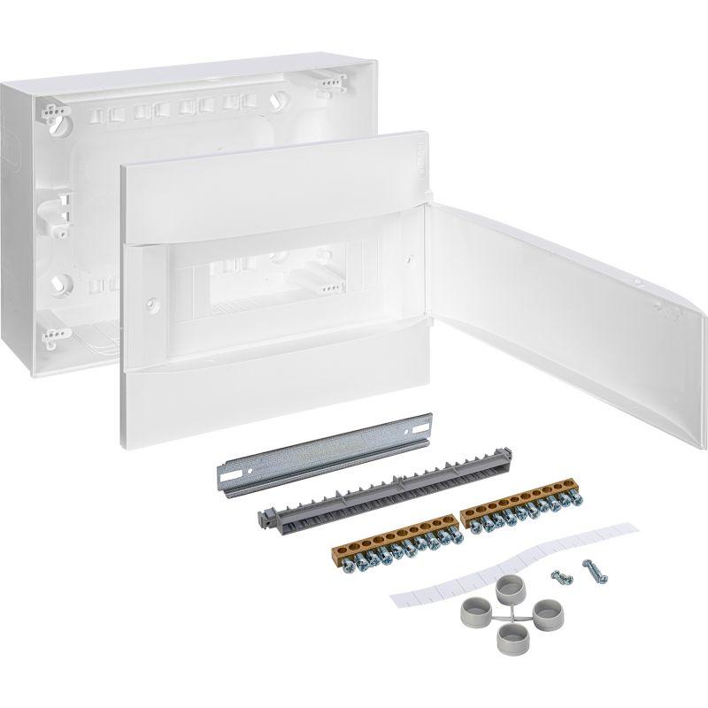 Practibox S Пластиковый щиток Навесной (ЩРн-П) 1X12 Белая дверь (135601)