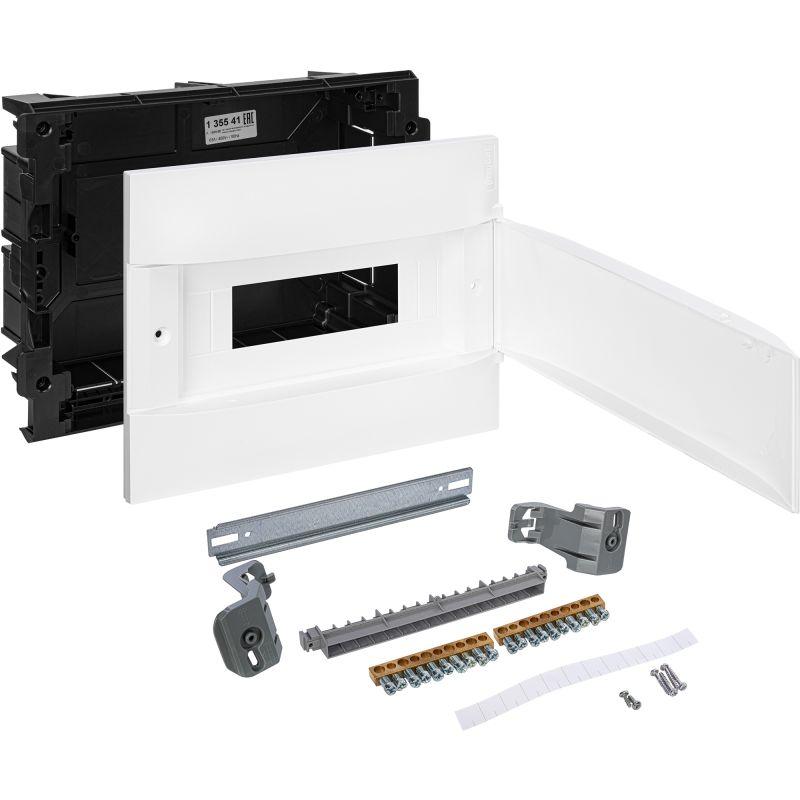 Practibox S Пластиковый щиток Встраиваемый (ЩРв-П) 1X12 Белая дверь (135541)