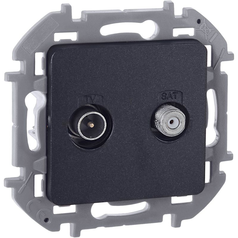 Розетка TV/SAT звезда INSPIRIA антрацит (673883)