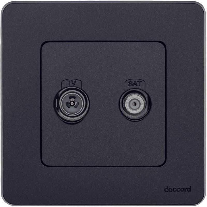 Розетка TV/SAT звезда INSPIRIA антрацит (673883)