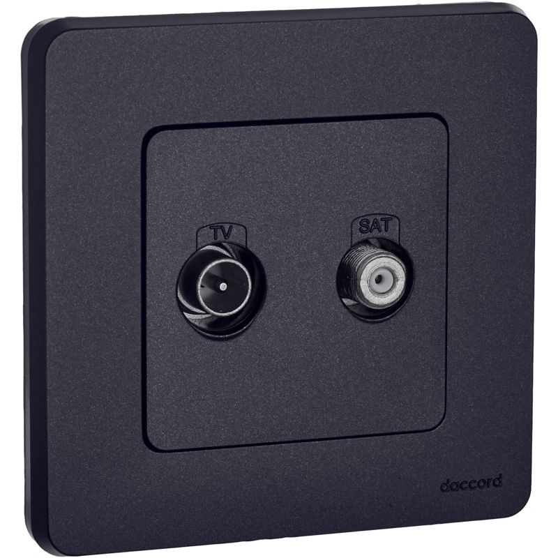 Розетка TV/SAT звезда INSPIRIA антрацит (673883)