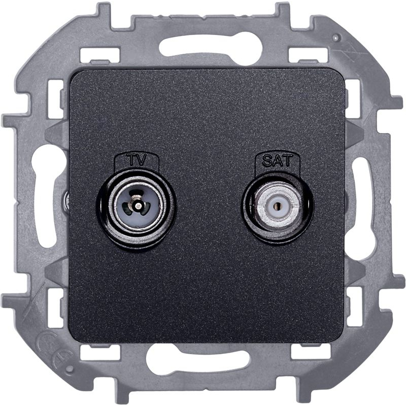 Розетка TV/SAT звезда INSPIRIA антрацит (673883)