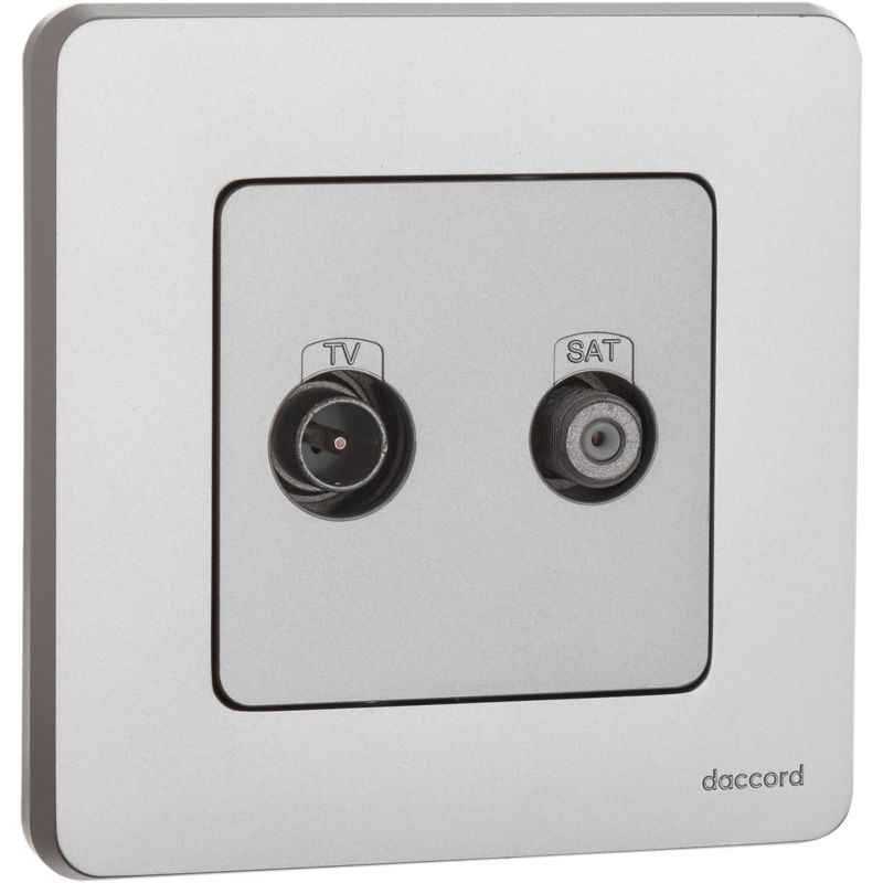 Розетка TV/SAT звезда INSPIRIA алюминий (673882)