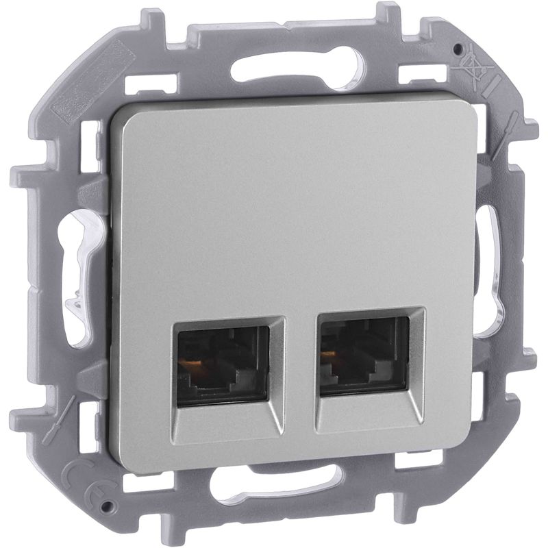 INSPIRIA розетка двойная RJ 45 категория 5e UTP алюминий