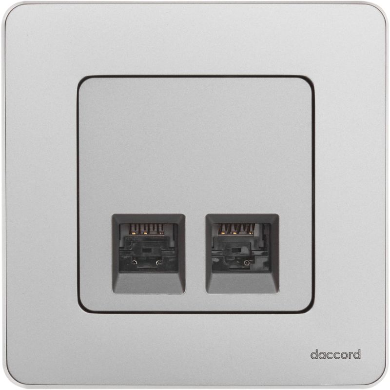 INSPIRIA розетка двойная RJ 45 категория 5e UTP алюминий