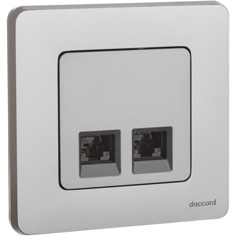 INSPIRIA розетка двойная RJ 45 категория 5e UTP алюминий