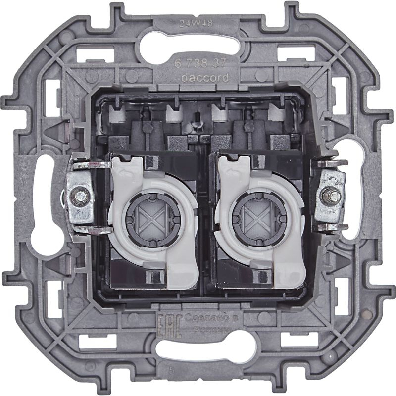 INSPIRIA розетка двойная RJ 45 категория 5e UTP алюминий
