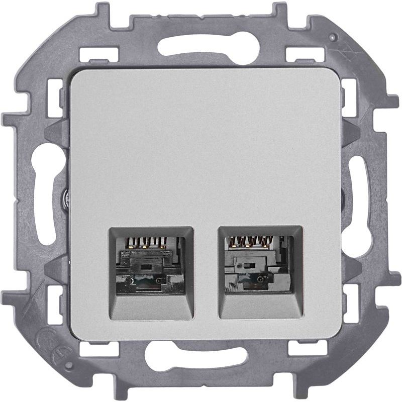 INSPIRIA розетка двойная RJ 45 категория 5e UTP алюминий
