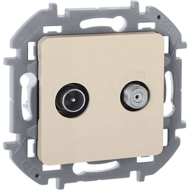 Розетка TV/SAT звезда INSPIRIA слоновая кость