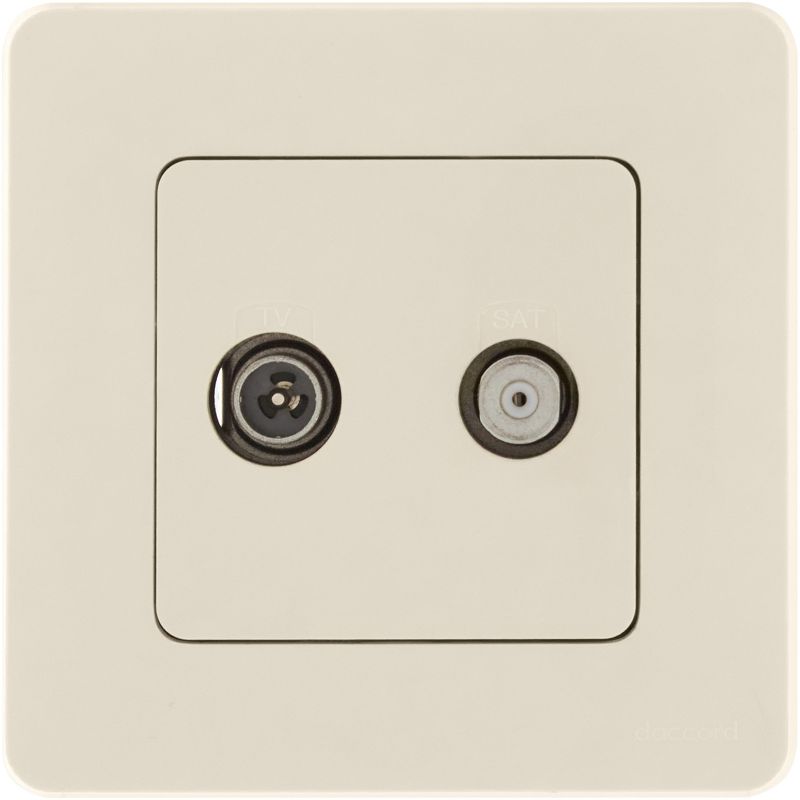 Розетка TV/SAT звезда INSPIRIA слоновая кость