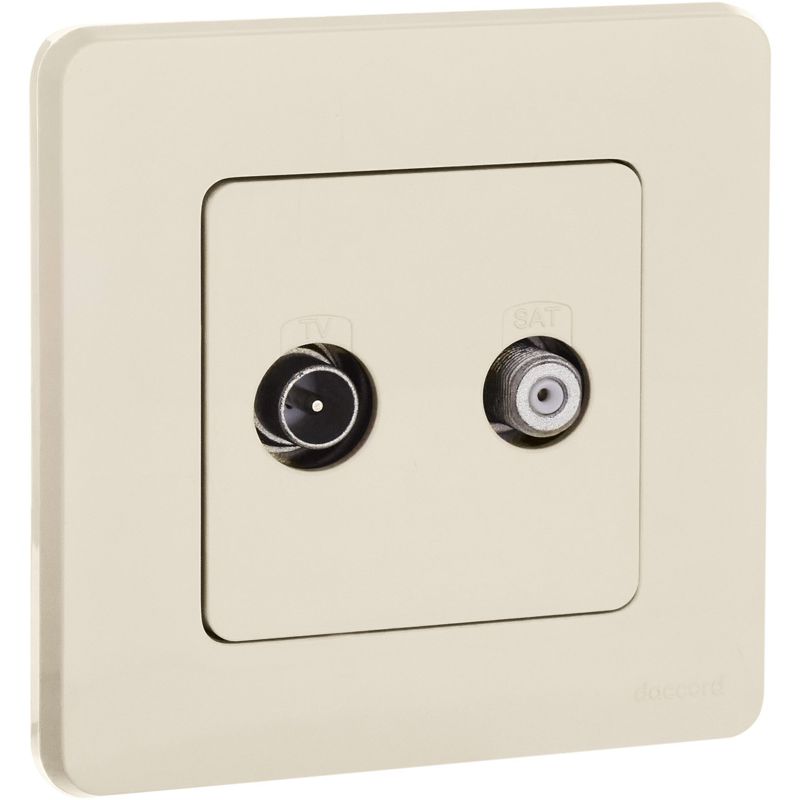 Розетка TV/SAT звезда INSPIRIA слоновая кость