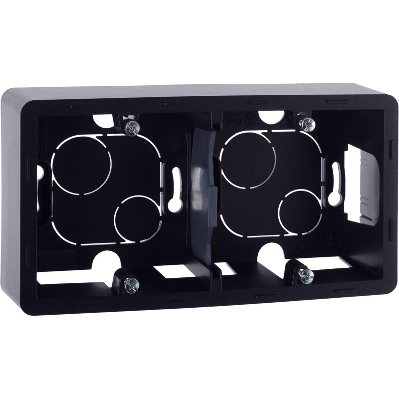 Коробка накладного монтажа 2 поста INSPIRIA антрацит (673993)