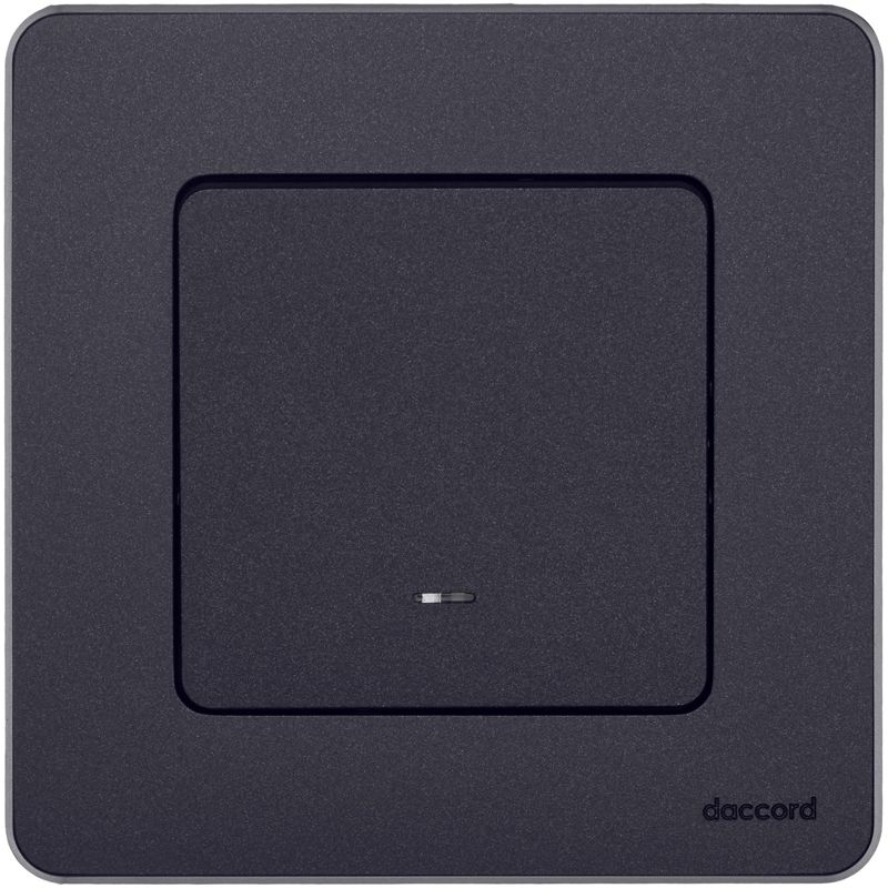 Переключатель одноклавишный с подсветкой/индикацией INSPIRIA 10 AX 250 В~ антрацит (673663)