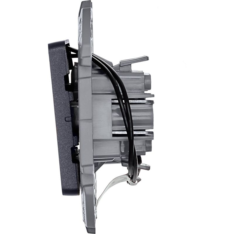 Переключатель одноклавишный с подсветкой/индикацией INSPIRIA 10 AX 250 В~ антрацит (673663)