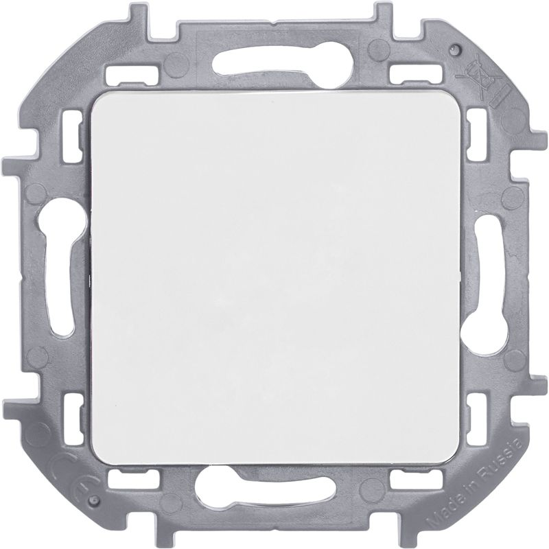 Переключатель без фиксации (кнопка) с Н.О./Н.З. контактом INSPIRIA 6 A 250 В~ белый (673690)