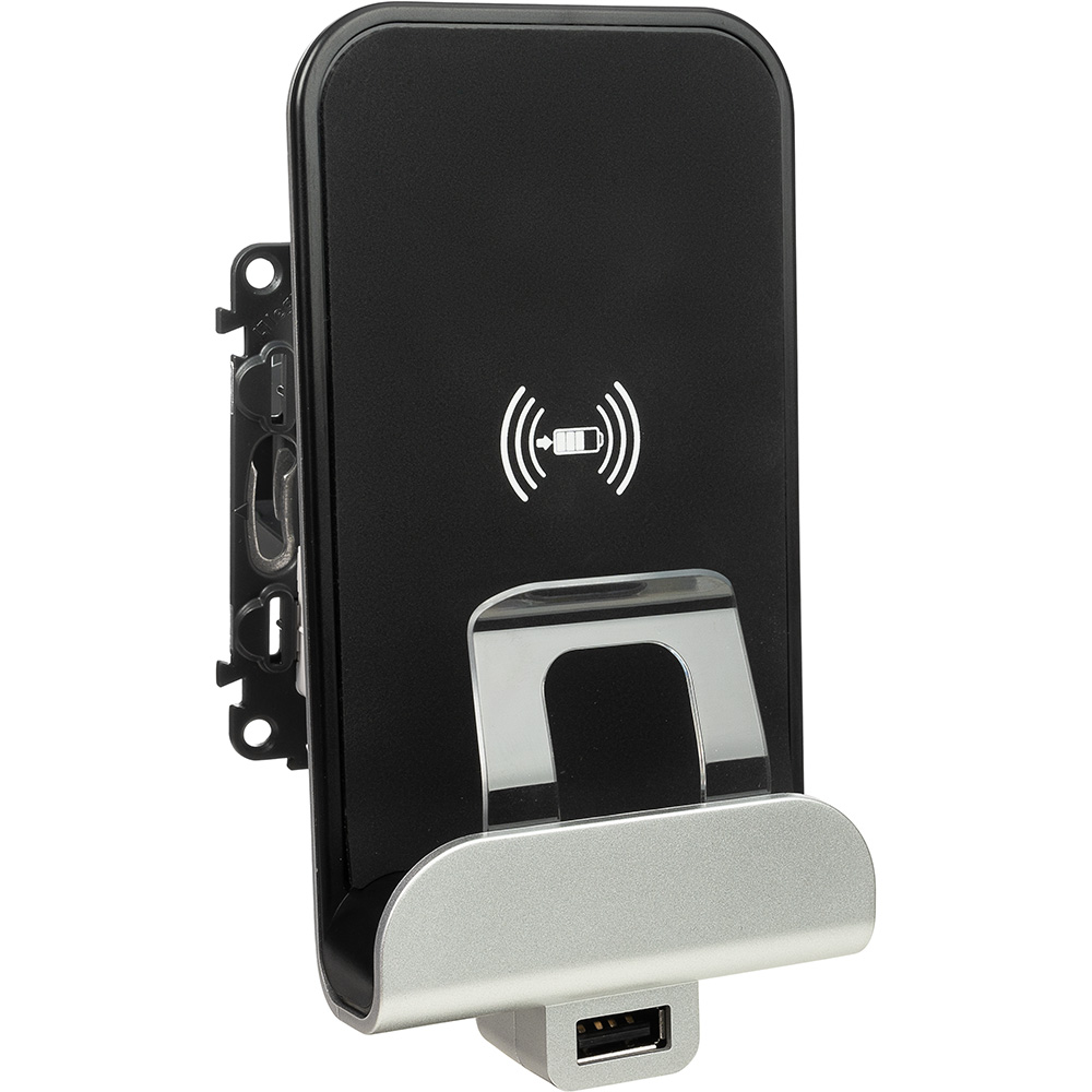 Valena Life.Беспроводное зарядное устройство Qi 1А с дополнительным разьемом USB A 5В 2,4А. (753114)