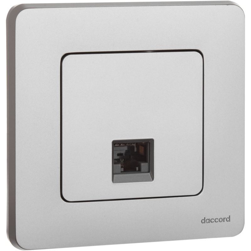 Розетка компьютерная Inspiria RJ45 кат.5E UTP алюм. Leg 673827