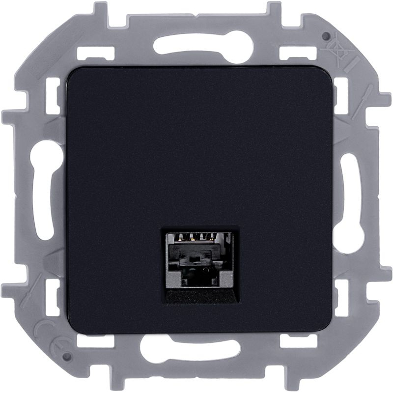 Розетка компьютерная Inspiria RJ45 кат.5E UTP антрацит Leg 673828