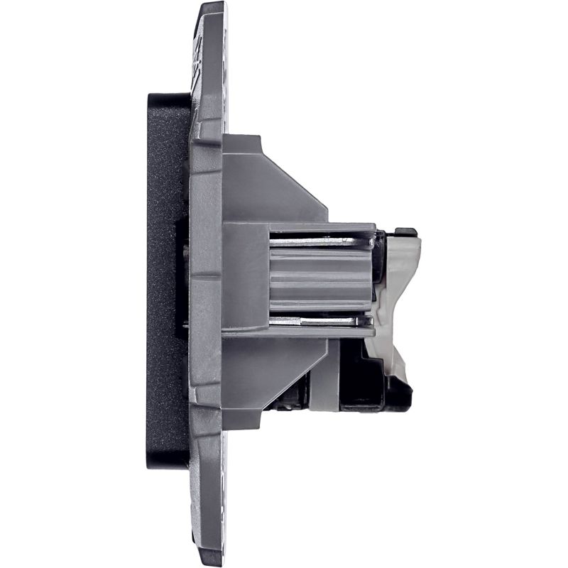 Розетка компьютерная Inspiria RJ45 кат.5E UTP антрацит Leg 673828