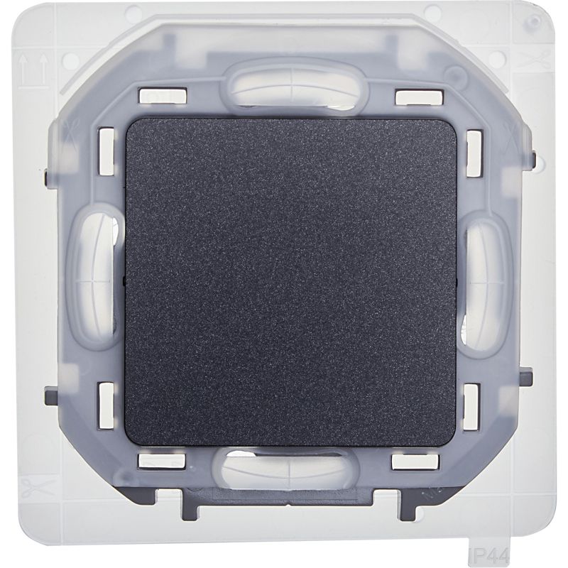 Механизм переключателя 1-кл. Inspiria 10А IP44 250В 10AX антрацит Leg 673673