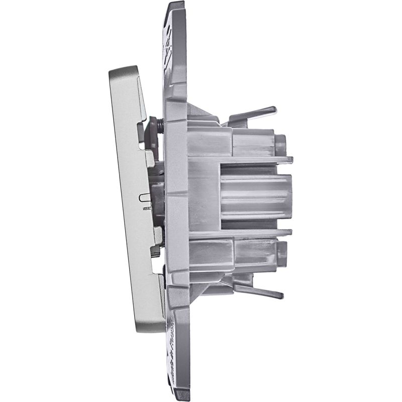 Выключатель кнопочный Inspiria 6А 250В без фиксации НО/НЗ механизм алюм. Leg 673692