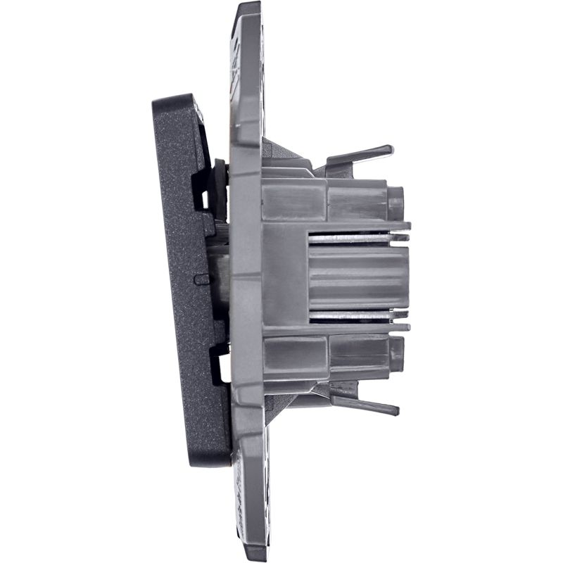 Выключатель кнопочный Inspiria 6А 250В без фиксации НО/НЗ механизм антрацит Leg 673693