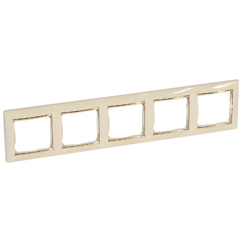Рамка 5-м Valena горизонт. сл. кость/зол. Leg 774155