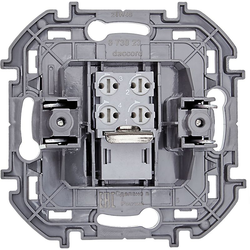 Розетка телефонная Inspiria RJ11 механизм антрацит Leg 673823