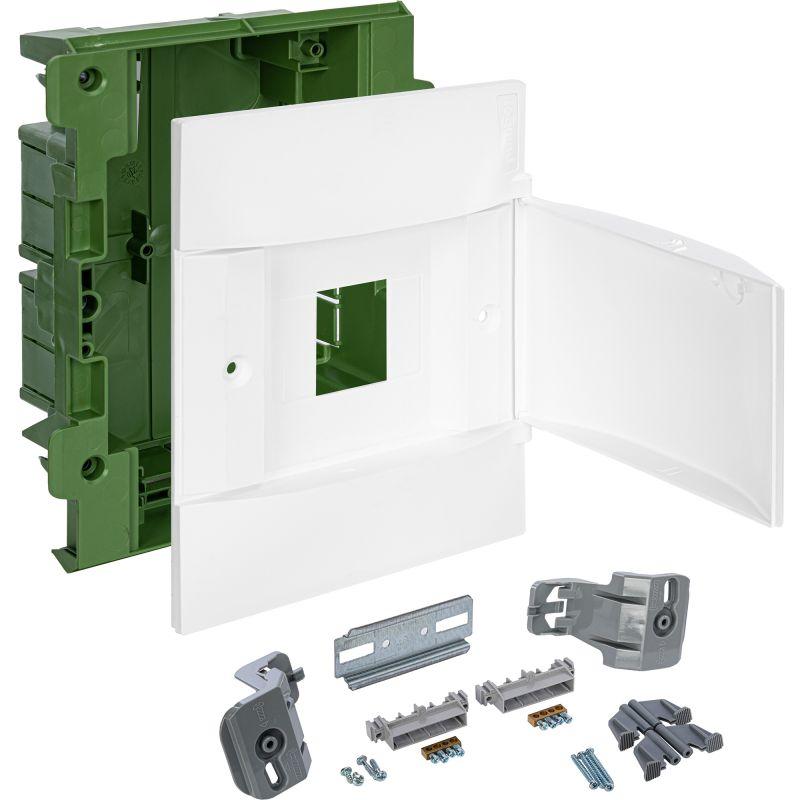 Practibox S Пластиковый щиток Встраиваемый (ЩРв-П) (в полые стены) 1X4 Белая дверь (134564)