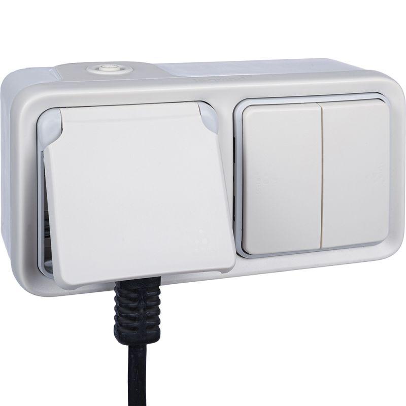 Коробка установочная ОП 2-м Plexo горизонт. бел. Leg 069690