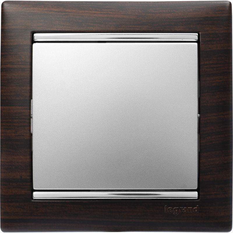 Рамка 1-местная Valena темное дерево/серебро