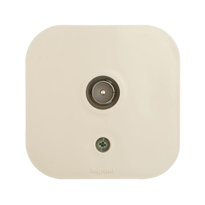 Розетка TV 1-м ОП "звезда" Quteo сл. кость Leg 782245