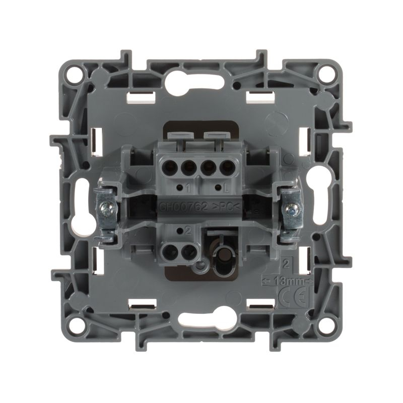 Механизм выключателя 1-кл. СП Etika 10А IP20 250В 10AX безвинт. зажимы сл. кость Leg 672301