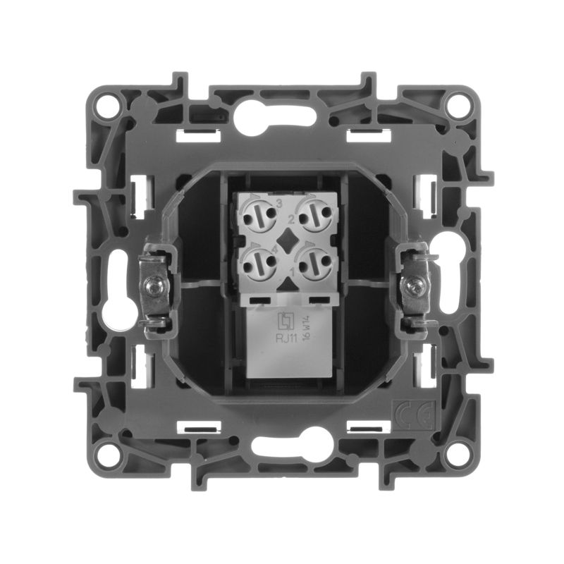 Механизм розетки телеф. 1-м СП Etika RJ11 бел. Leg 672240
