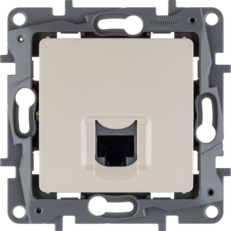 Механизм розетки информ. 1-м СП Etika RJ45 CAT.5E UTP сл. кость Leg 672341