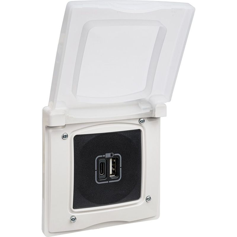 Рамка 1-м Etika IP44 с защ. крышкой бел. Leg 672550