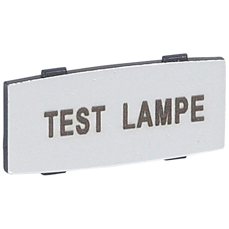 Вставка узкая алюм. надпись "TEST LAMPE" Osmoz Leg 024345