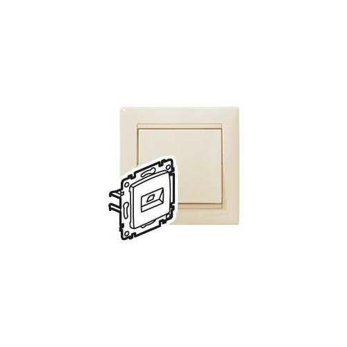 Механизм розетки информ. СП Valena RJ45 + RJ45 CAT.6 FTP сл. кость Leg 774133