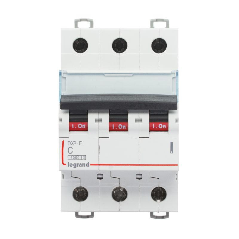 Выключатель автоматический модульный 3п C 1А 6кА DX3-E 6000 3мод. 230/400В Leg 407284