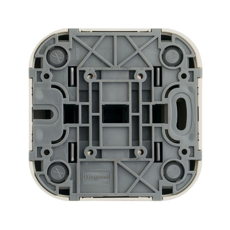 Переключатель на 2 направления 2-кл. ОП Quteo 10А IP20 250В сл. кость Leg 782236