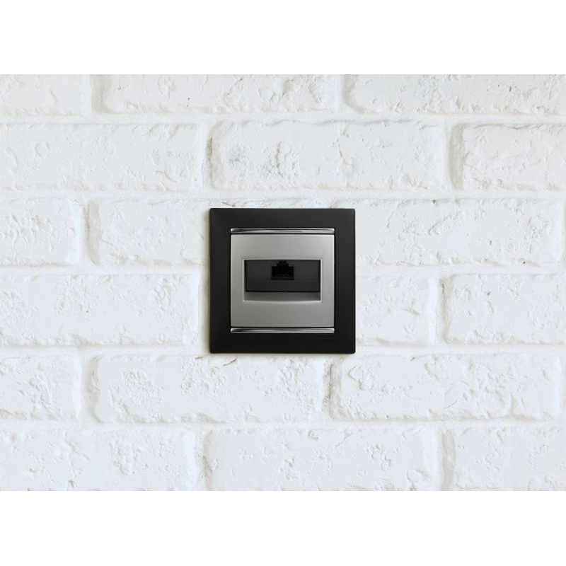 Механизм розетки информ. СП Valena RJ45 UTP CAT.6 1вых. алюм. на захватах Leg 770246