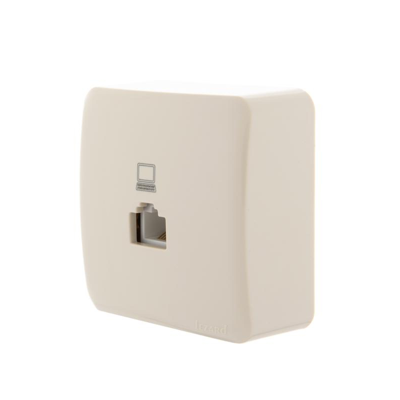 Розетка компьютерная 1-м ОП VIOLA крем. LEZARD 751-0300-139