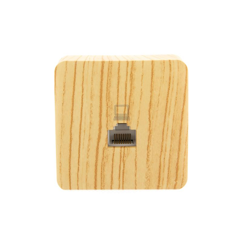 Розетка компьютерная 1-м ОП VIOLA беленый дуб LEZARD 751-5200-139