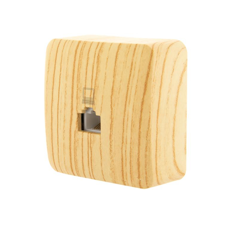 Розетка компьютерная 1-м ОП VIOLA беленый дуб LEZARD 751-5200-139