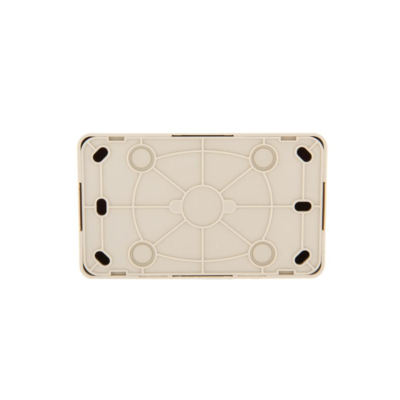 Розетка 2-м ОП Viola 16А IP20 без заземл. крем. LEZARD 751-0300-128